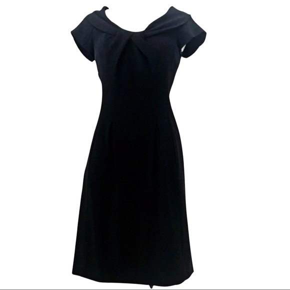 Vintage Moschino 6 Retro Work Cocktail Dress Black - Picture 12 of 12